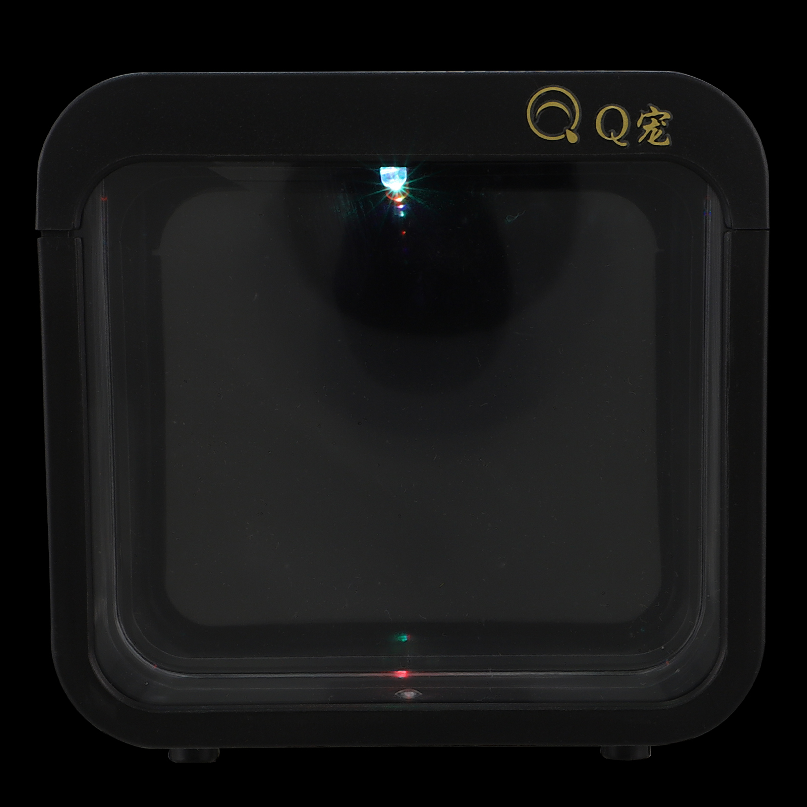 Plastic Fish Tank Desktop Aquarium Ornament Mini Incubation Fish Tank Fish Battle Case with Light: Black