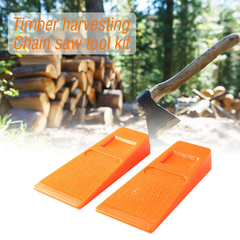 Logging Wedge 5 Inch Plastic Logging Wedge Used For Logging Felling Cutting Chain Saw Tool Plastic Logging Tool Orange