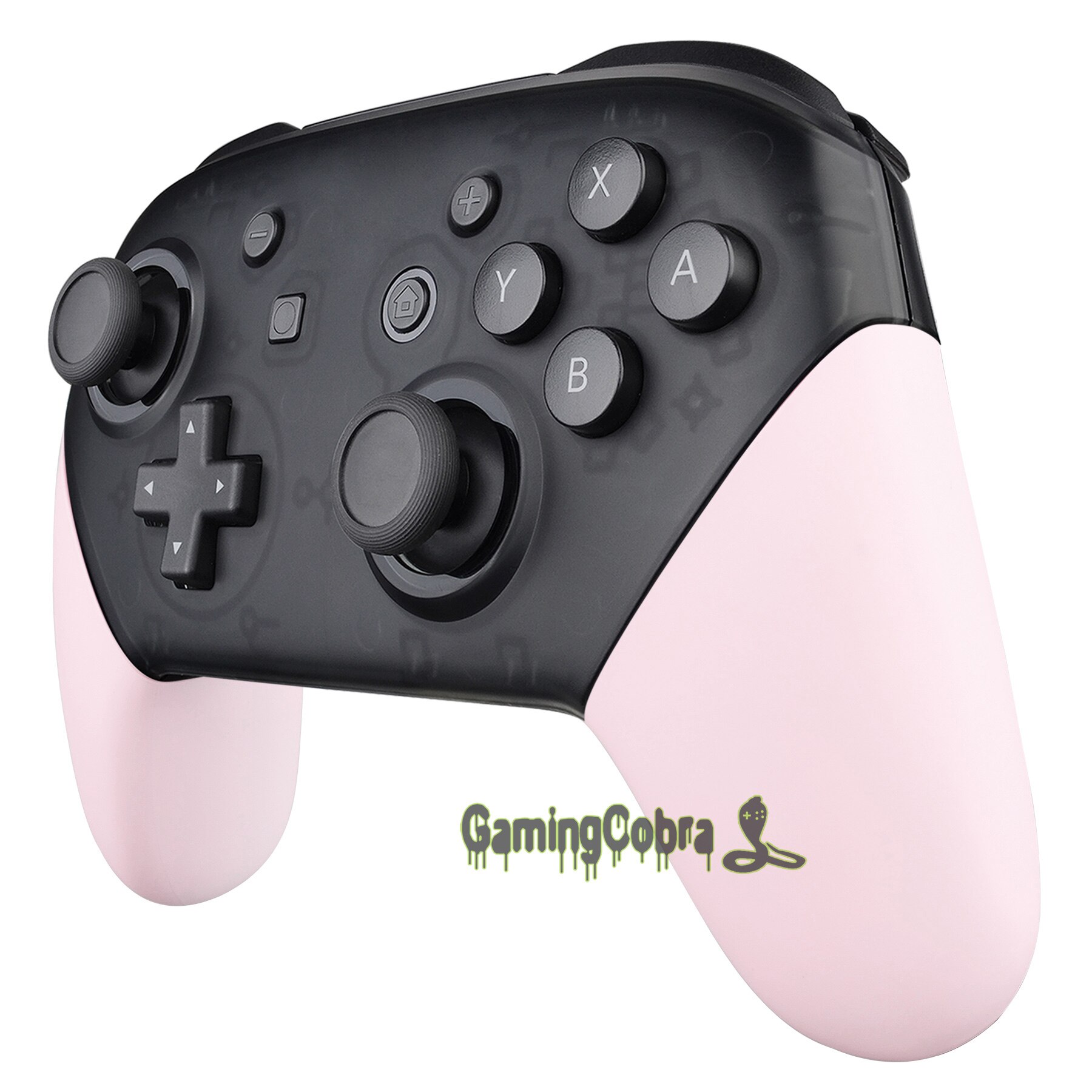 Sakura rosa toque macio personalizado lidar com apertos caso concha capa peças de reposição para ns switch pro controlador