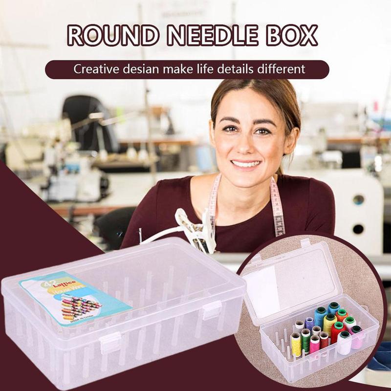 Sewing Thread Storage Box Plastic ThreadBox Household Needle Multifunctional Holder Transparent And Box Special Storage Thr X1N7
