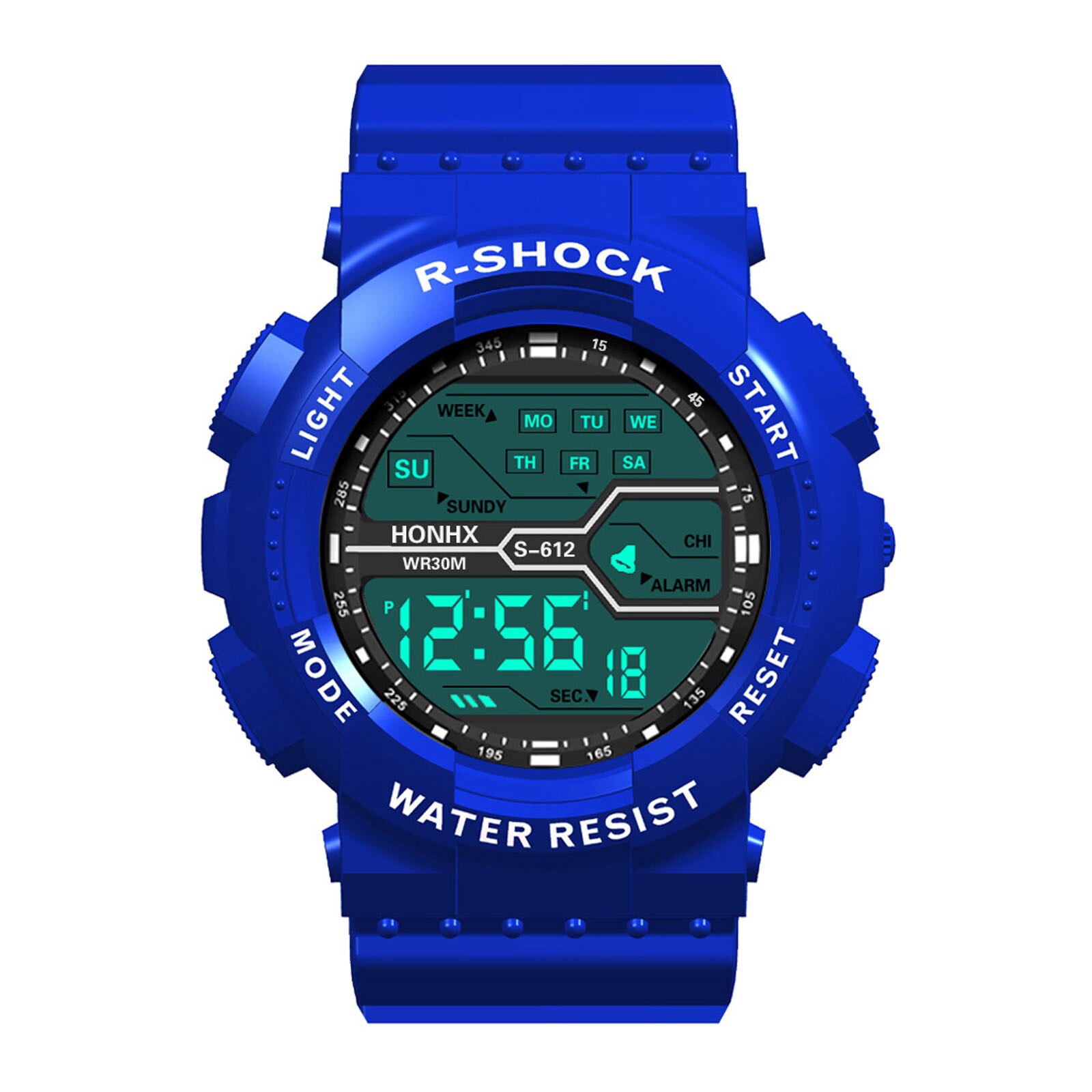 Beständig Männer Sport Uhren retro Schrittzähler Kalorien LED Digital Uhren Schwimmen Armbanduhren Reloj hombre Schmuck #4: D