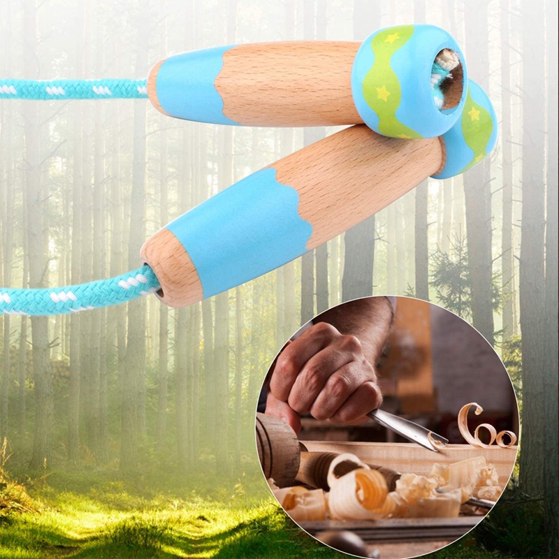 Jump Rope Kids,Adjustable Cotton Braided Fitness Skipping Rope Best for Boys and Girls Fitness Training/Exercise