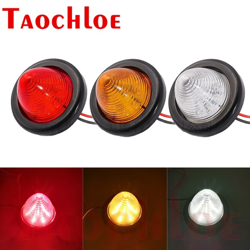 Luces LED de posición lateral para camión, luz de posición de 12V y 24V, luces de liquidación para remolque, caravana, RV, carga, coche, luz lateral, rojo, blanco y ámbar, 2 uds.