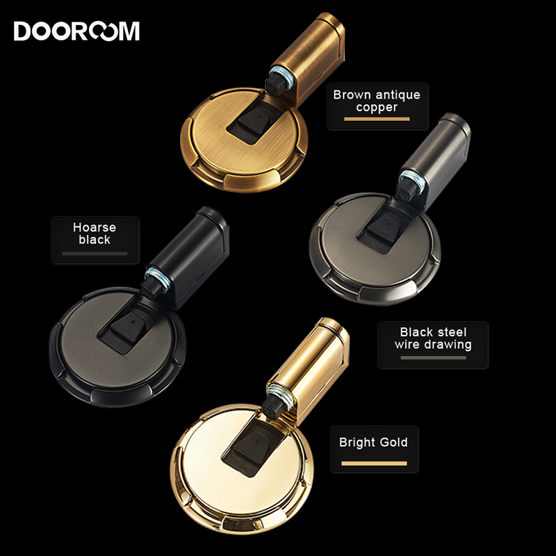 DOOROOM Neuer winddichter Türstopper für Höhle Innenbereich, robuster Bodenstopper, hält sterben Tür offen, mechanischer Türstopper ohne Bohren, mit Schrauben