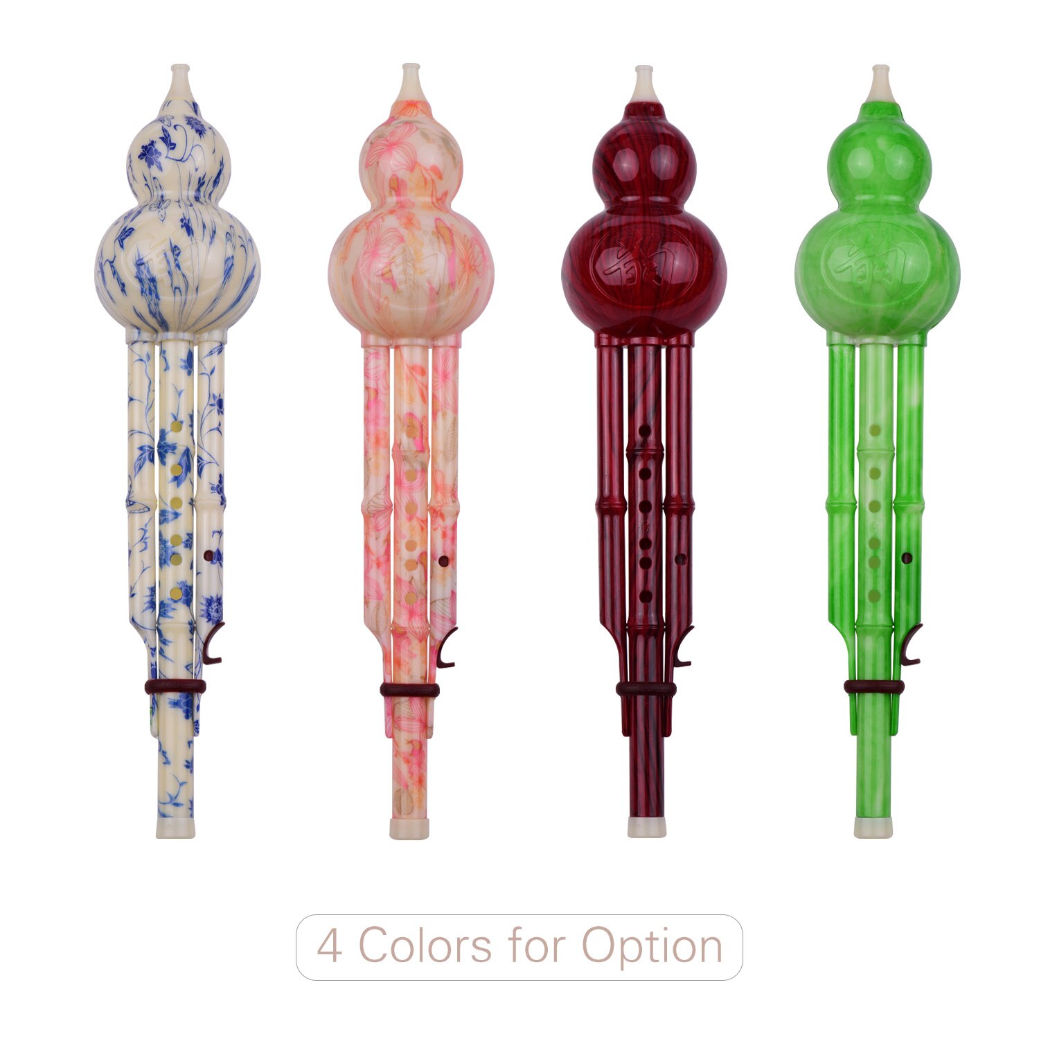 Tuyau en résine pour flûte de Cucurbit Hulusi, clé C, 2 tons, Instrument traditionnel chinois avec étui de transport pour débutants