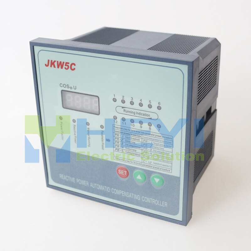 JKW5C blindleistung kompensation Regler für Energie faktor kondensator 6 schritte 380v cos Energie