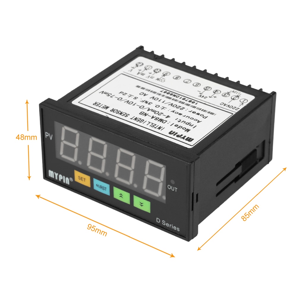 Digital Sensor Meter Multi-functional Intelligent LED Display 0-75mV/4-20mA/0-10V Input Pressure Transmitters