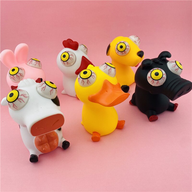 Giocattolo anti-fatica Cambia la luce Squishy Sveglio animale Spremere Mochi in Aumento Morbido Appiccicoso Alleviare Lo fatica Divertente regali di Halloween per i bambini