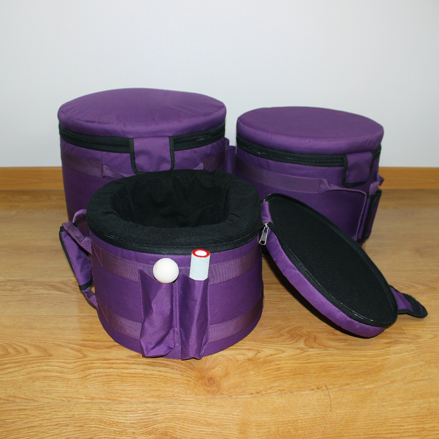 Purple Color Carry bag with one mallet pocket for 11"- 12" Crystal Singing Bowls with Heavy Duty Canvas