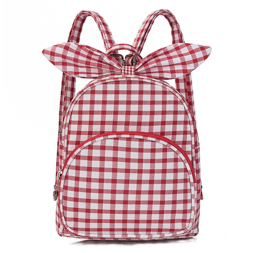Geruite kindertassen mochila escolar infantis schooltassen kind mooie konijnenoren tas rugzak voor kinderen rugzak mini: Roze