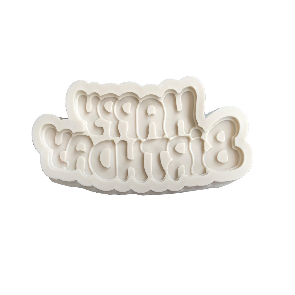 Happy Birthday Letter form silicone mold chocolate fondant cake decoration Tools cupcake mould: 1