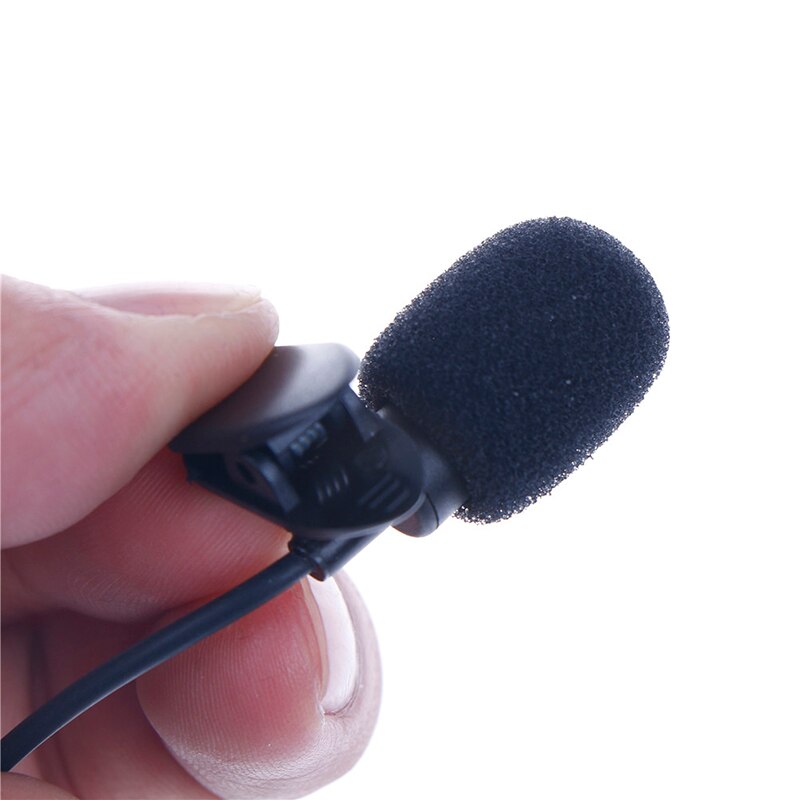 1 PCS 3.5mm Mini Studio Speech Mic Microphone Clip For PC Desktop Notebook 1.5M