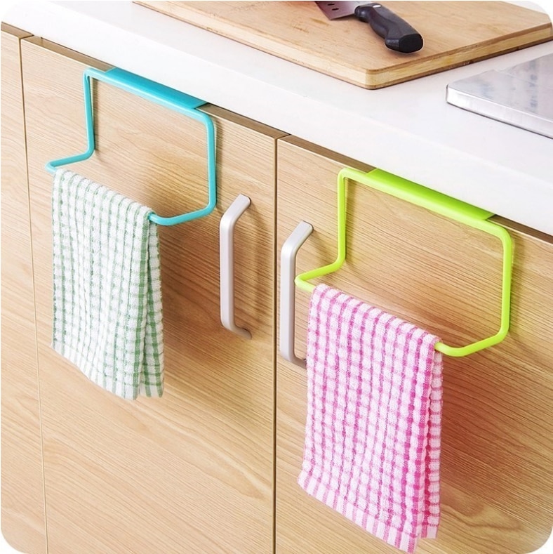 Over Deur Thee Handdoek Houder Rack Keuken Kast Bar Haak Badkamer Doek Hanger Multi-Functionele Keuken Lade Haak Houder