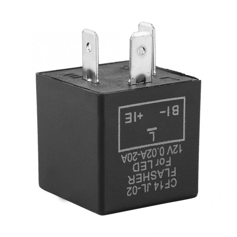 3 stift bilmotorcykel led blinkersrelä 12v universal elektronisk justerbar freauency led blinkers ljus blinkare relä
