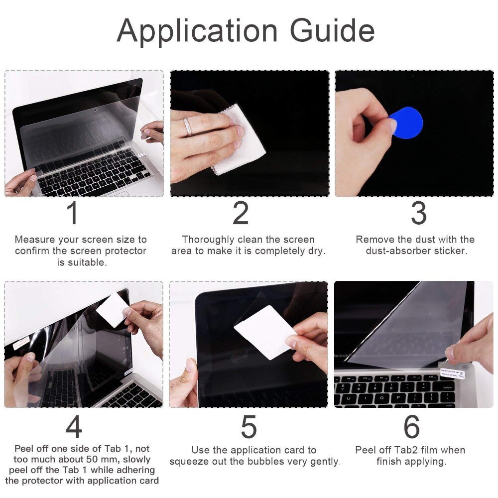 Screen Film Protector for MacBook Air Pro 11 12 13 16 A2179 A1932 A2251 A2289 A2141 A1466 Plastic HD Soft Screen Sticker