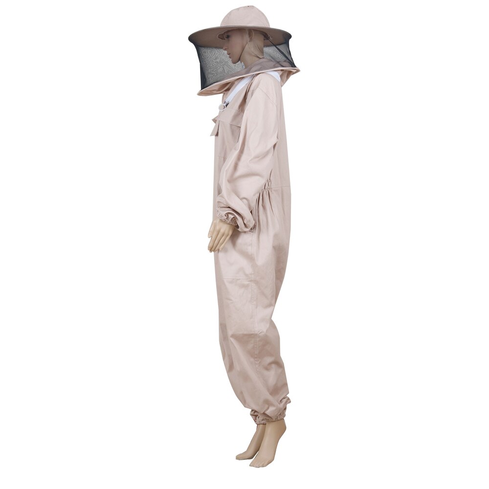 Bijenteelt Koffie Kleur Overall Kleding Vervanging Hoed Full Body Pak Unisex Siamese Bee Kleding Voor Imker