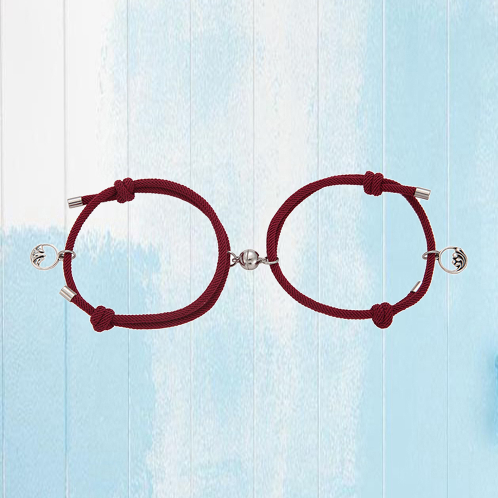 Liebhaber Passenden Armbinde Geflochtene Magnetische Abstand Armbinde Rosa: rot B