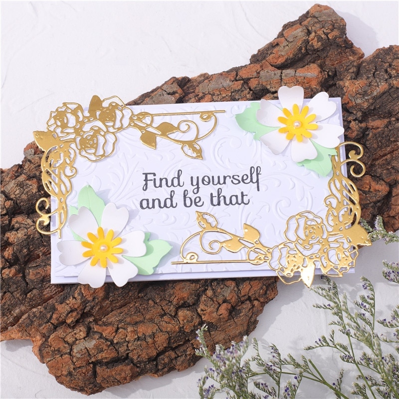 InLoveArts Rose Flower Frame Metal Cutting Dies for Card Making Scrapbooking Embossing Die Cut Stencil Craft Craft Dies