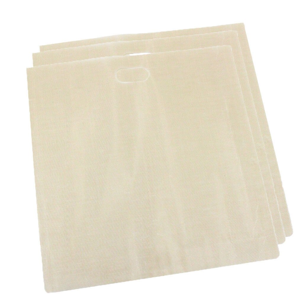 3PCS Toaster Bags Reusable for Grilled Cheese Sandwich Non-Stick Heat Resistant Toast bags Storage Barbecue Bags