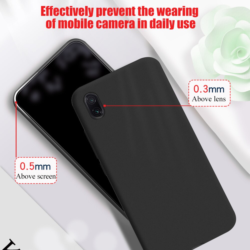 Miękki TPU matowy pokrowiec na Xiaomi Redmi Note 8 7 6 5 Pro K20 Pro Ultra cienki czarny silikonowy pokrowiec na Redmi 8 8A 7A pokrowiec ochronny