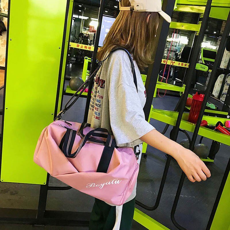 Gymnastiktaske kvinde udendørs træning fitnesstaske til kvinder håndtasker duffle weekendtaske multifunktion herre sportstasker på skulderen