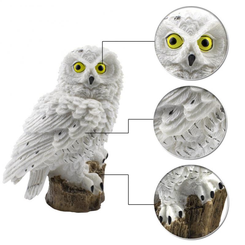 White/Brown Solar Power Lamp Durable Owl Shape Solar Light Waterproof Outdoor Multipurpose Lamp Path Lawn Yard Garden Lamp
