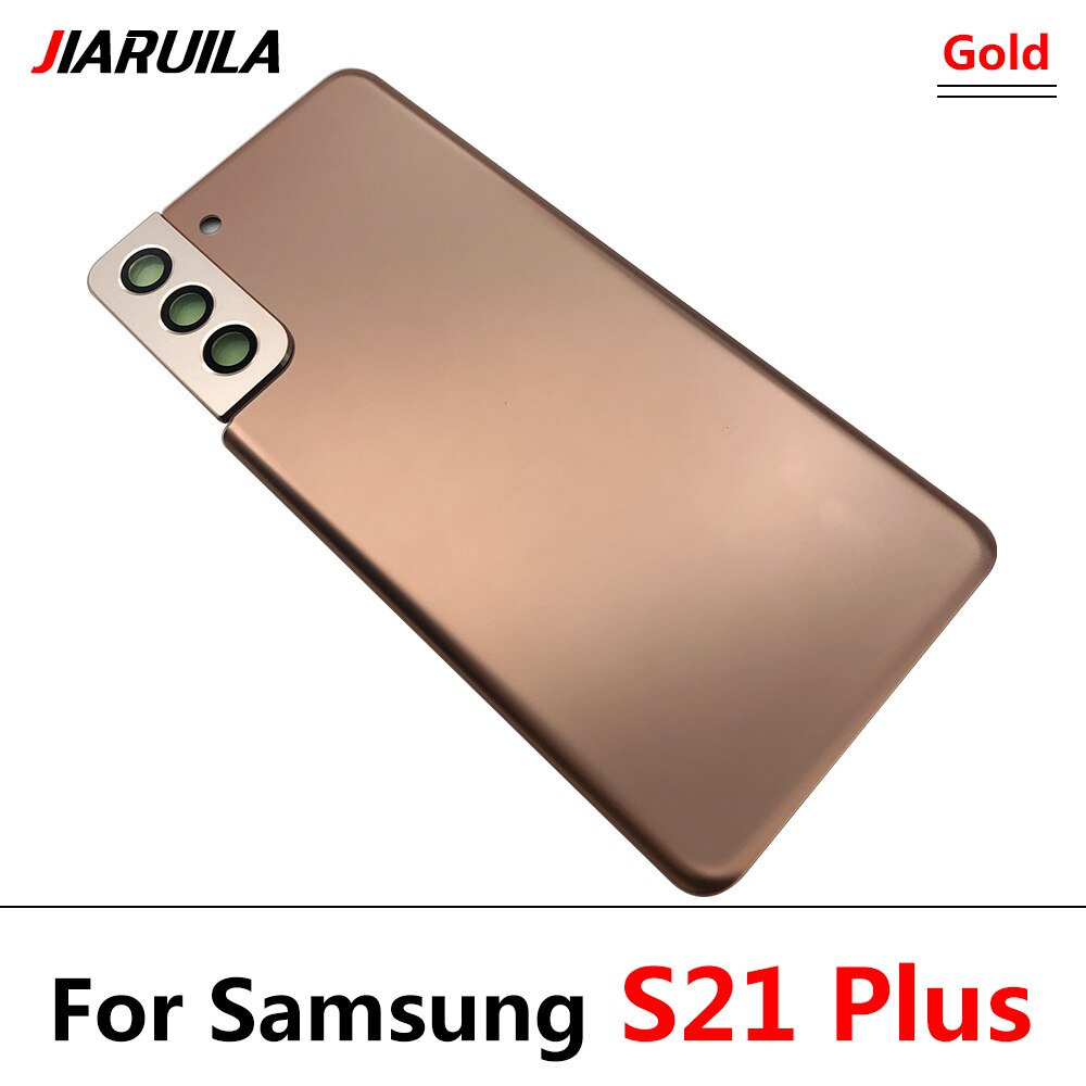 Terug Glas Vervanging Voor Samsung S21 Ultra Batterij Cover Achterdeur Behuizing Case Met Lijm Sticker Voor Samsung S21 Plus: S21 Plus Gold