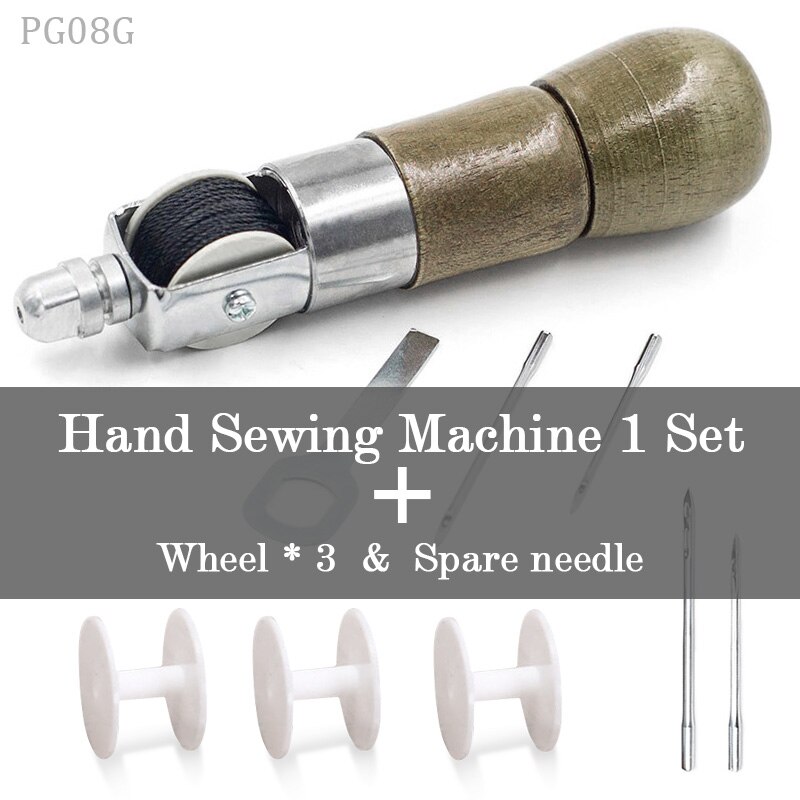 Stitcher Sewing Awl Hand Stitcher Repair Tool Kit Leather and Heavy Fabrics Stitching Belt Strips Shoemaker Tools: Set G
