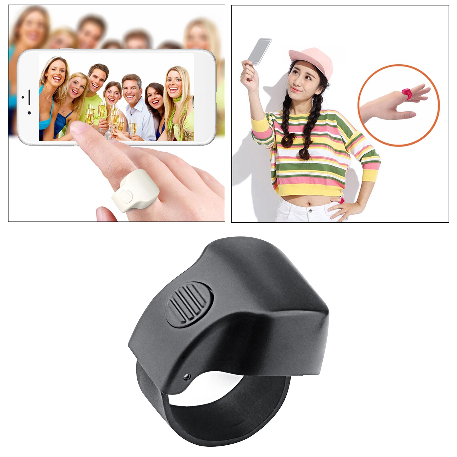 Draagbare Draadloze Clicker Sluiter Afstandsbediening 10 Meter Afstand Voor Android: Black