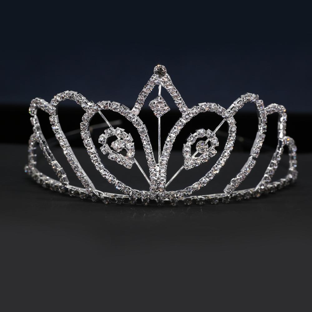 Charmante mariée couronne bandeau diadèmes de mariée argent cristal coiffure fête cérémonie broche couronne cheveux accessoires avec peigne HG05: HG7