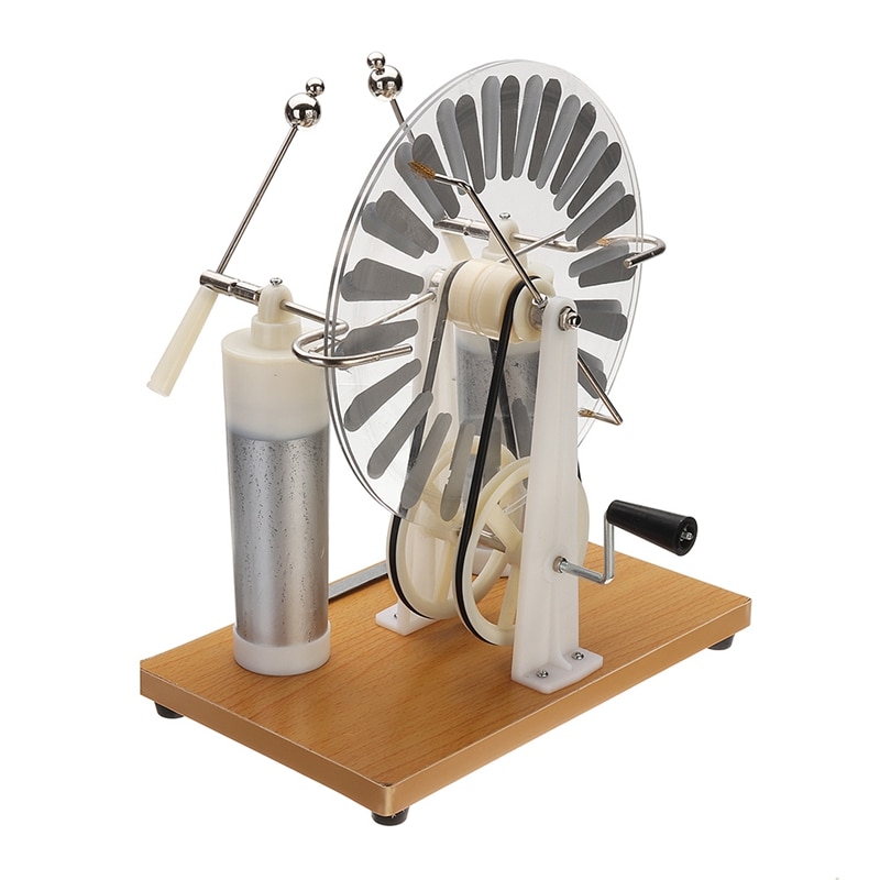 Máquina estática física generador electrostático equipo eléctrico ciencia educación
