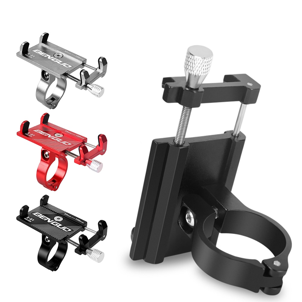 G-81 Aluminium Fiets Telefoon Houder voor 3.5-6.2 Inch Smartphone Verstelbare Ondersteuning GPS Bike Telefoon Stand Beugel voor MTB