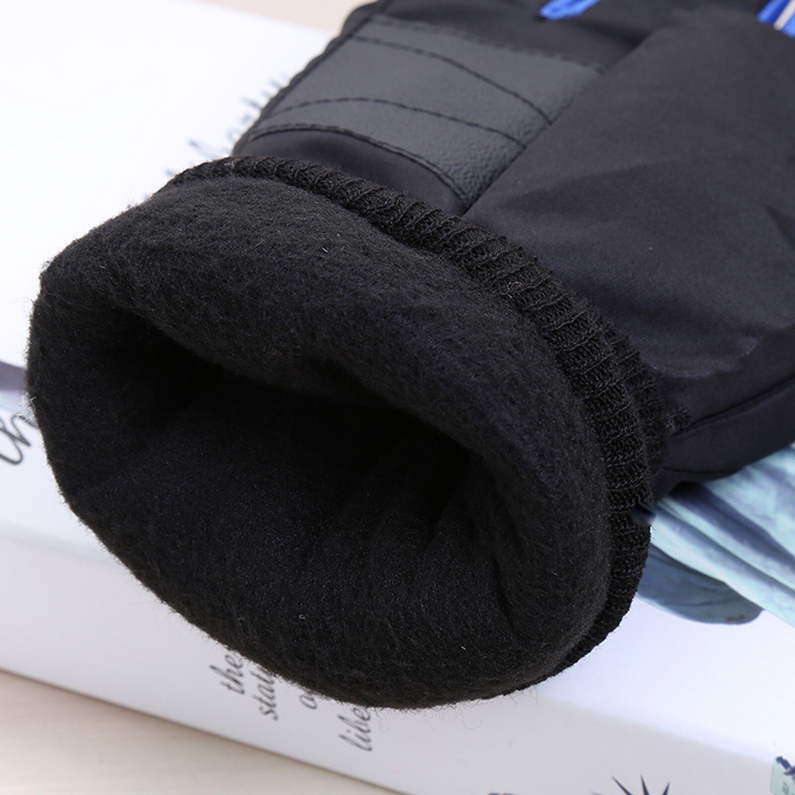 Épais tricoté paume Ski gants hiver neige sports de plein air femmes hommes motoneige moto coupe-vent imperméable Snowboard #2