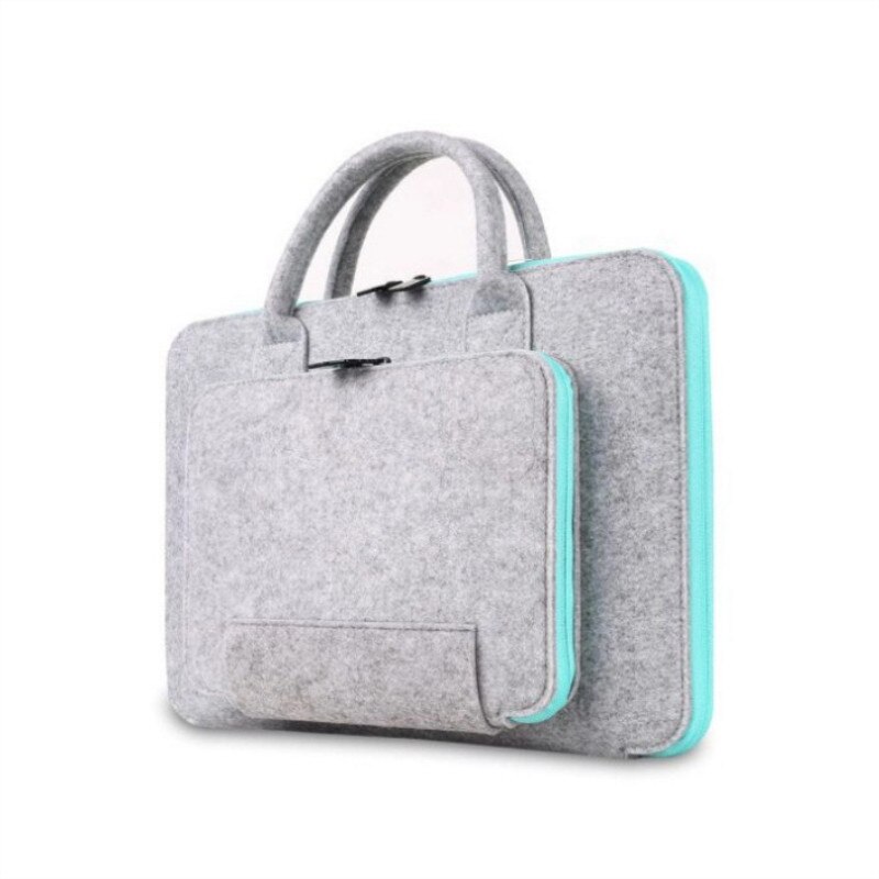 Men's and Women's Felt Laptop Bag Apple Notebook Bag Business Briefcase: Default Title