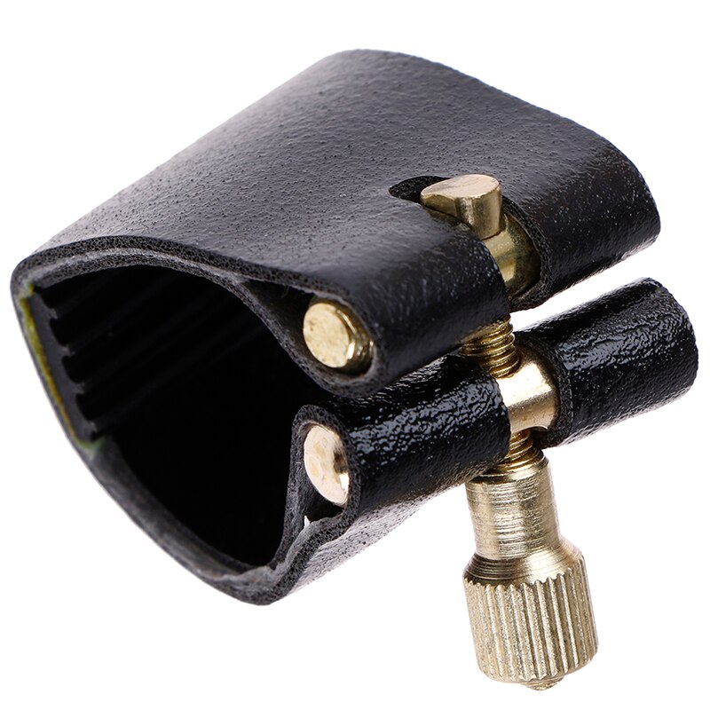 IRIN Black Artificial Leather Alto Sax Ligatures Fastener For Alto Sax Saxophone Rubber Mouthpiece Artificial Leather Sax Parts