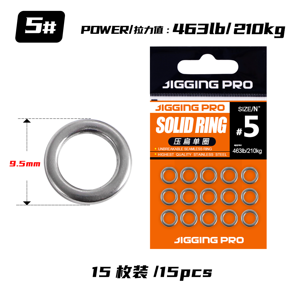 JIGGING PRO Fishing Solid Ring 1#-7# 10/15Pcs Fish... – Vicedeal