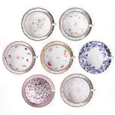 British Afternoon Tea Set Bone China Coffee Cup Set European Ceramic Coffee Cup Saucer Set Black Tea Set
