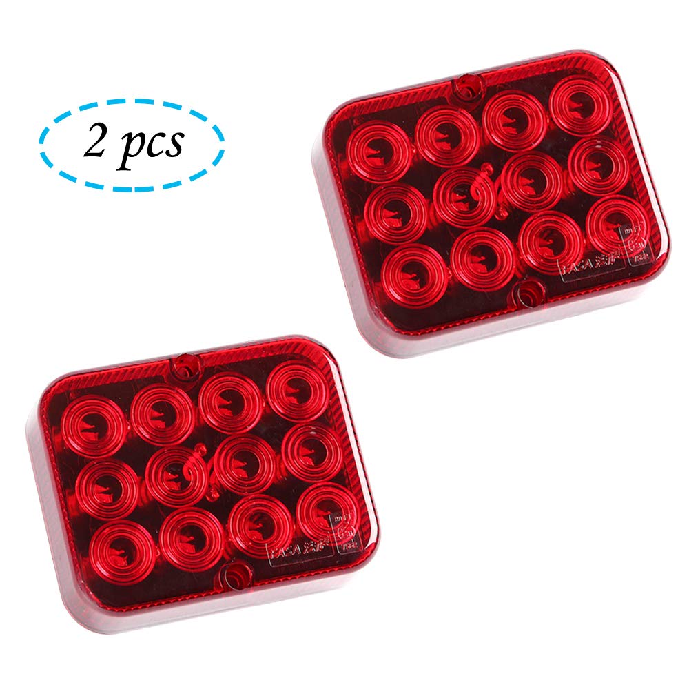 AOHEWEI 2 luces antiniebla traseras LED para remolque luz antiniebla roja 12 V 24 V impermeable para coche remolque caravana camión: Default Title
