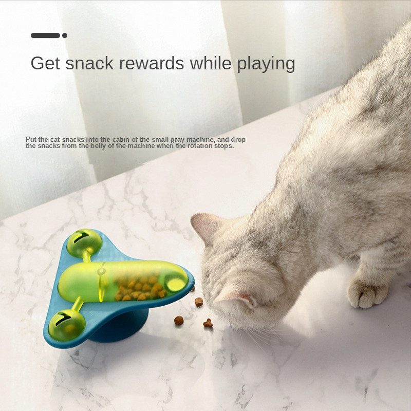 rotierend Flugzeug Katzen Spielzeug niedlich klein Flugzeug entlasten Langeweile komisch Katze Spielzeug mit Glocke Sicherheit Material Katze Nahrungssuche Spielzeuge Fütterung