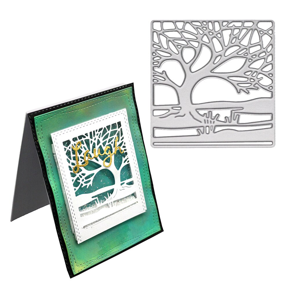 Rectangle Tree Stencils Embossing Metal Cutting Dies DIY Scrapbooking Embossing Photo Album Card Craft Paper Wedding Cards