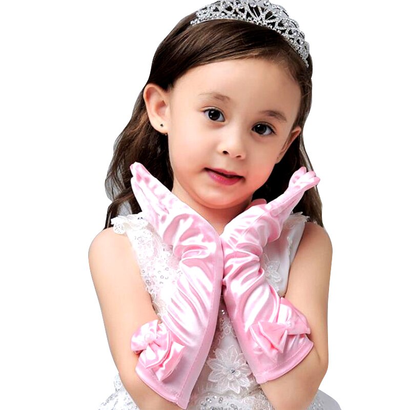 Bogen Mädchen Handschuhe Sonnencreme Lange Handschuhe freundlicher Schild Professionelle Handschuhe tanzen Party Prinzessin Kleid Zubehör Handschuhe