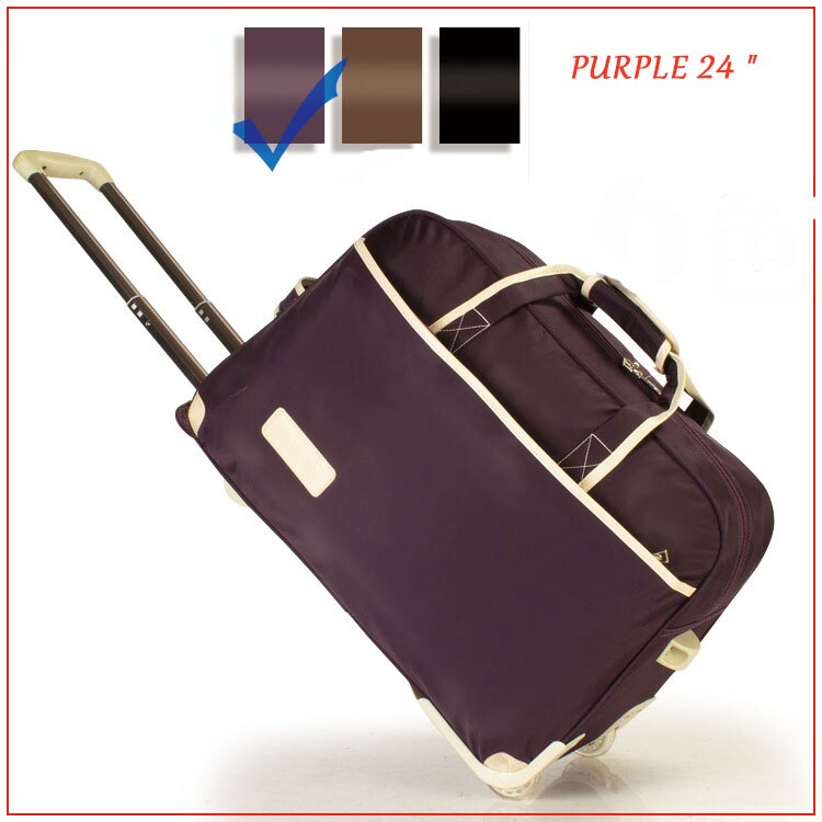 Neue Frauen Trolley Gepäck Roll Koffer Casual Verdickung Roll Fall Reisetasche auf Rädern Gepäck Koffer: Purple 24