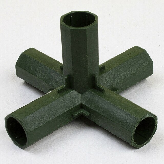 Green Connector Greenhouse Joints Outdoor Plastic Pole Structure Adapter: C