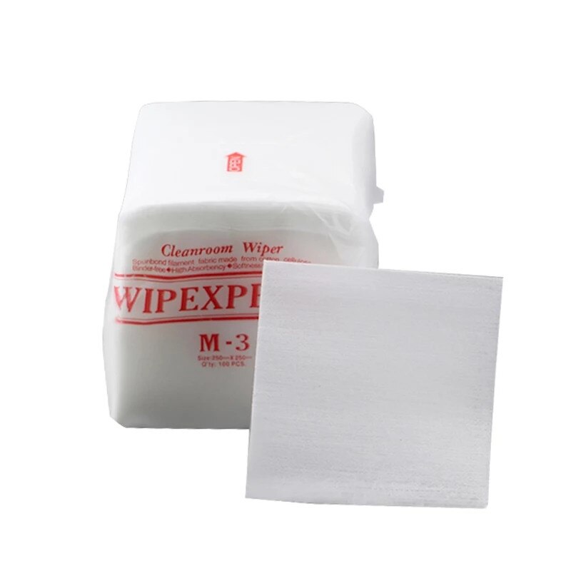 10 zakken M-3 stofvrij doekjes voor glasvezel connector cleanroomwisdoek M3 fiber reiniging papier cleaner 100 stks/zak