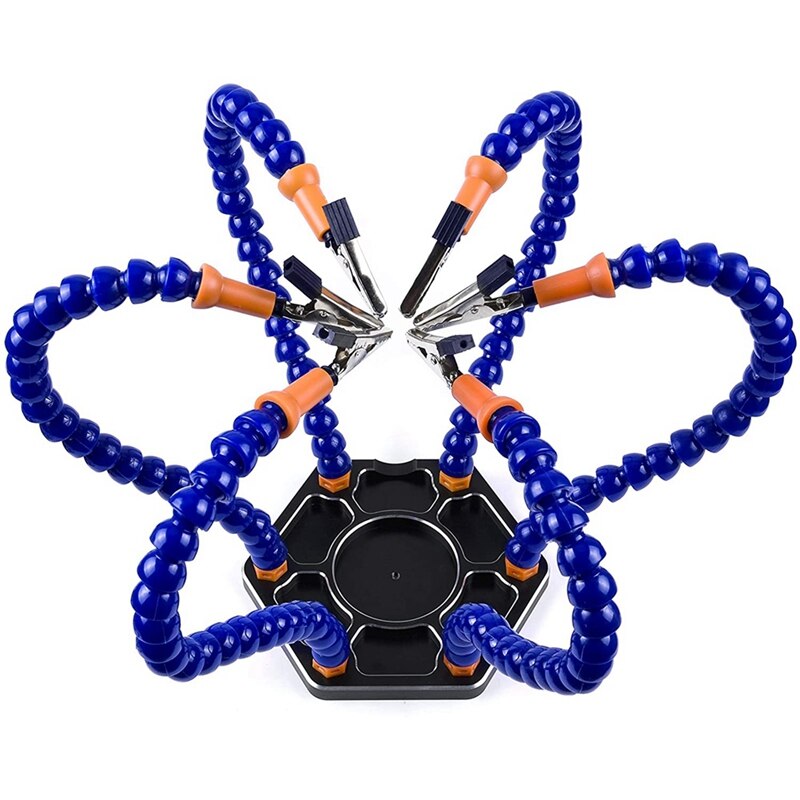 Bench Vise Table Clamp Soldering Station With Flexible Arms Soldeirng Iron Holder PCB Welding Repair Third Hand Tool: Default Title