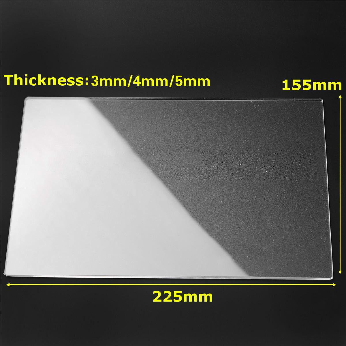 2pcs 155mm * 225mm Acrylic Transparent Glass Plate Cut Plastic Transparent Plate Thickness 3mm / 4mm / 5mm