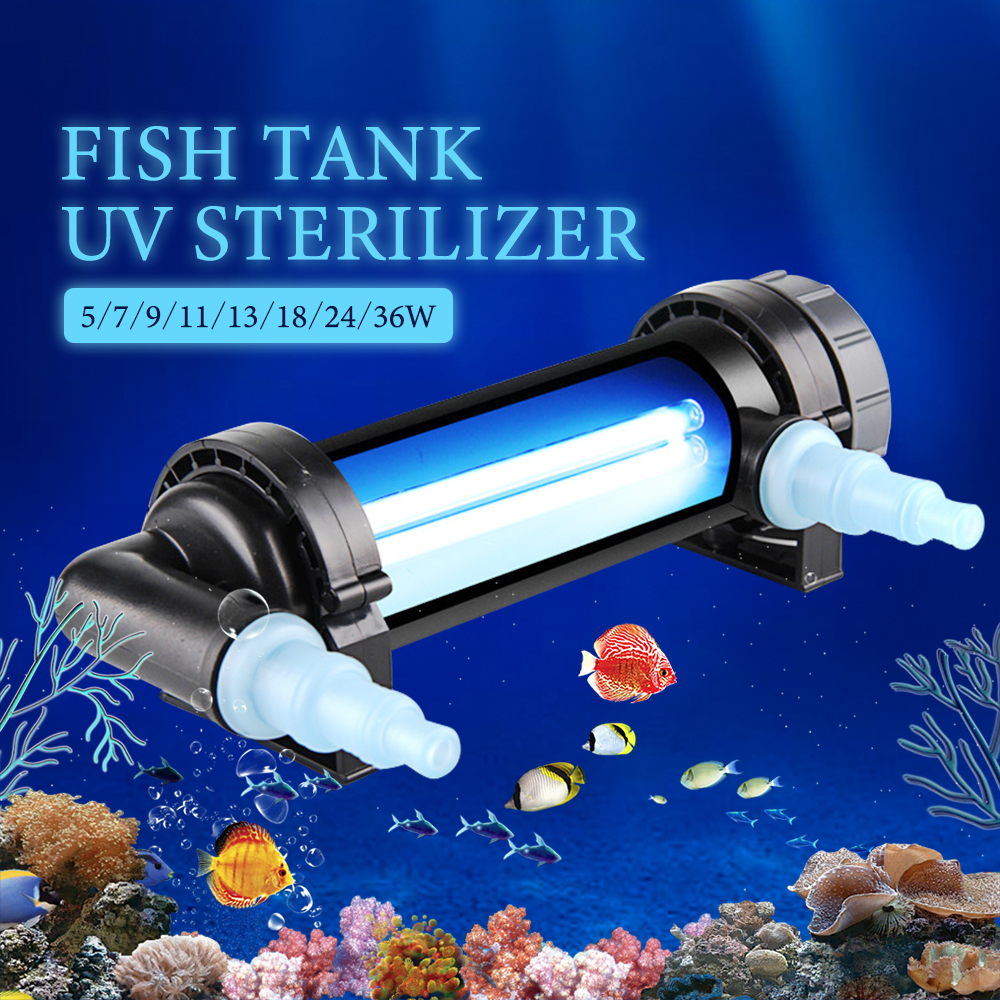 Aquarium UV Sterilizer 220~240V 5W~36W UV Sterilizer Lamp Light Water Cleaner Pond Fish Tank Ultraviolet Filter Clarifier #3
