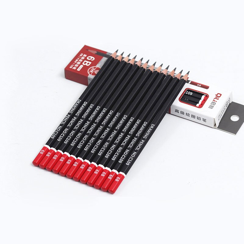 Sketch Pencil Art 2B Pencil Student Painting 345678910B Log Drawing Sketch Pen Set