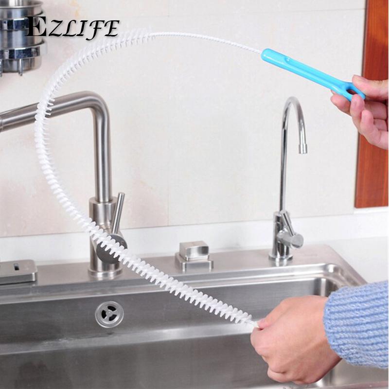Sink Overflow Drain Unblocked Cleaner Long Flexible 71cm Kitchen Steel Cleaner Shower Removal Tools Bathroom Cleaning Hair V9j8