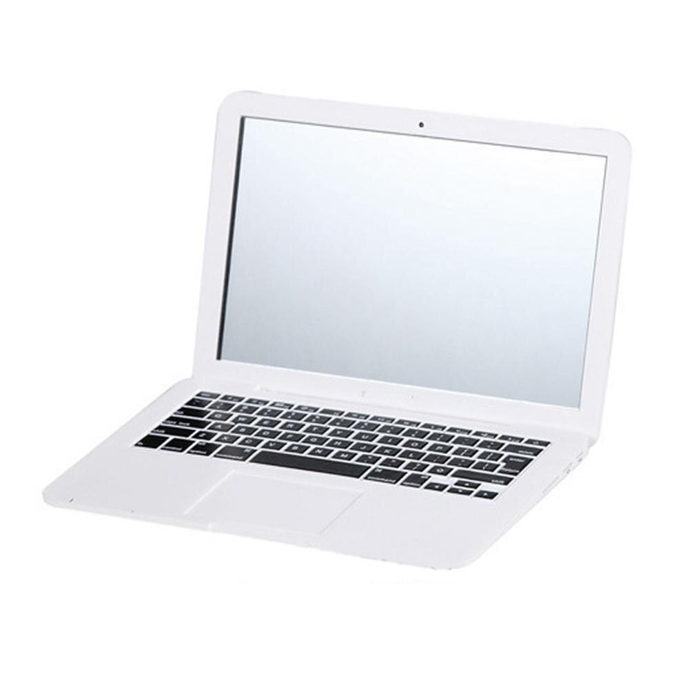 Portable Little Mini Mac Makeup Mirror for Apple Notebook Macbook Shape Air Apple Computer Portable Mirror: white